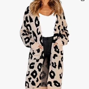 Woman’s long cardigan sweater